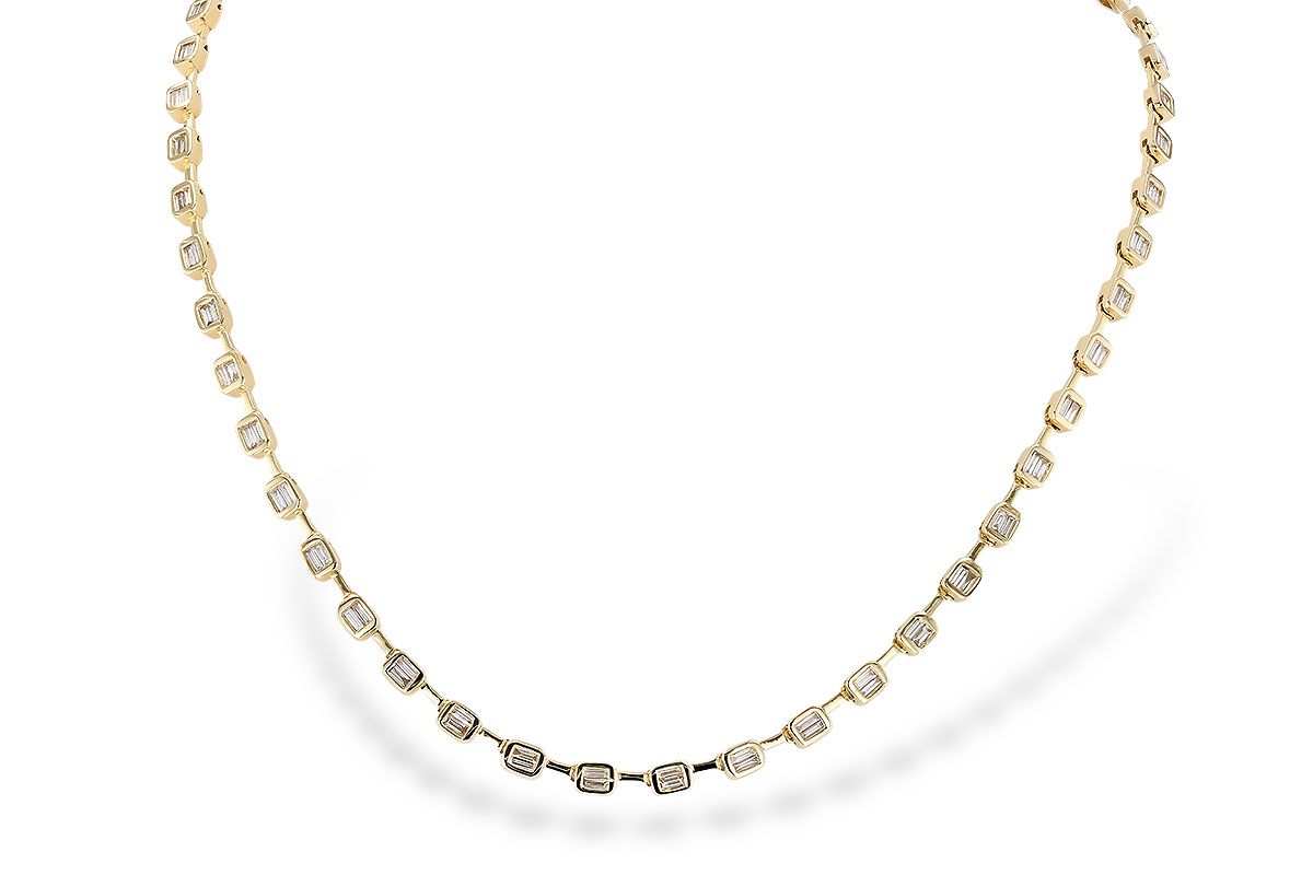 A310-32680: NECKLACE 2.05 TW BAGUETTES (17 INCHES)