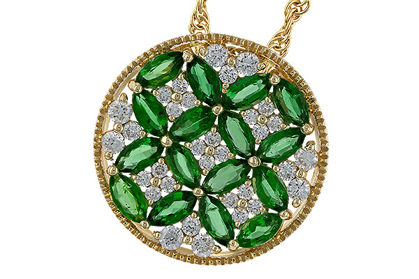 A311-20908: NECK 1.02 EMERALD TW 1.32 TGW