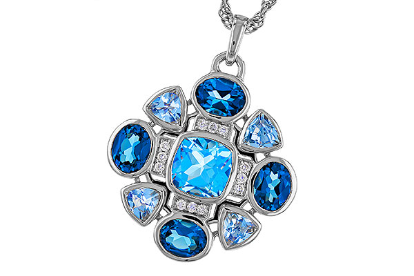 A311-21735: NECKLACE 3.19 TW BLUE TOPAZ 3.25 TGW