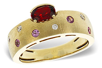 C311-25435: LDS RG .58 MULTI CLR (GAR & PINK SAPP) .66 TGW