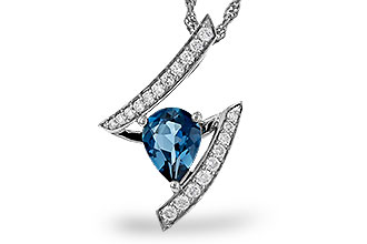 D311-19944: NECK 1.04 LONDON BLUE TOPAZ 1.23 TGW (8x6MM)
