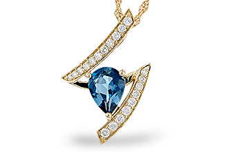 D311-19944: NECK 1.04 LONDON BLUE TOPAZ 1.23 TGW (8x6MM)