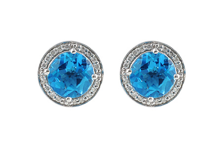 E223-94544: EARR 4.22 BLUE TOPAZ 4.41 TGW