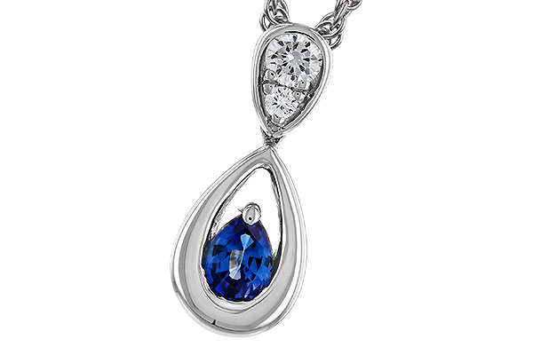 F311-21780: NECKLACE .21 SAPPHIRE .27 TGW (4x3 SAPP)