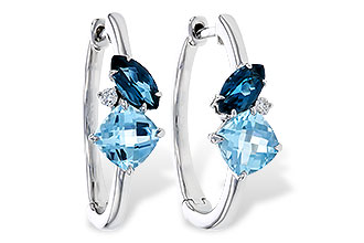 F311-22644: EARRINGS 1.82 TW BLUE TOPAZ 1.86 TGW