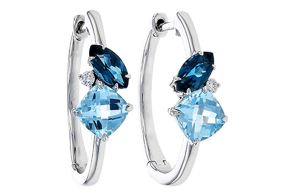 F311-22644: EARRINGS 1.82 TW BLUE TOPAZ 1.86 TGW