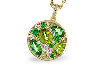 F311-22662: NECK 2.20 TW SEMI-PRECIOUS (TSAV, PER) 2.37 TGW