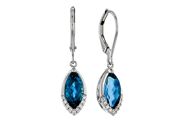 F311-26362: EARR 2.42 TW LONDON BLUE TOPAZ 2.50 TGW (9x5MM MQ)