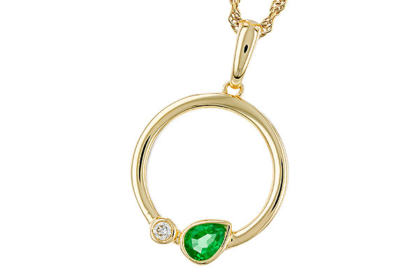 G311-20889: NECKLACE .20 EMERALD .22 TGW
