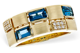 K311-25434: LDS RG .94 LONDON BLUE TOPAZ 1.00 TGW