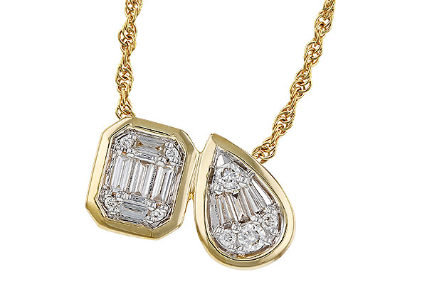 K311-26334: NECKLACE .17 BAG .25 TW