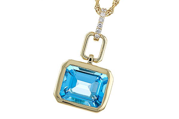 L311-22725: NECKLACE 3.26 BLUE TOPAZ 3.30 TGW (10x8MM BT)