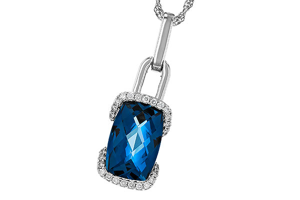 L311-27216: NECK 3.75 LONDON BLUE TOPAZ 3.90 TGW (12x8MM LBT)