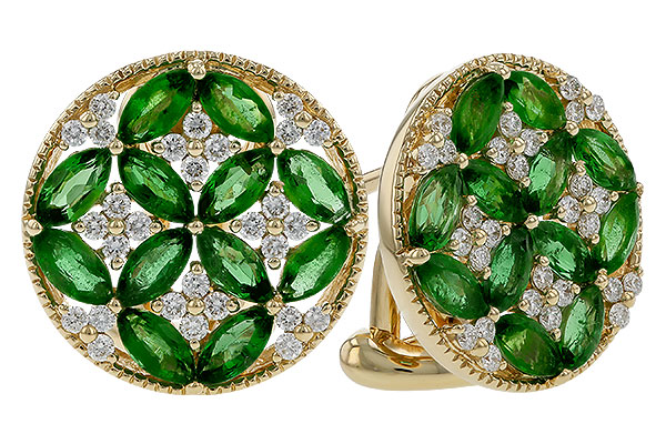 M311-21743: EARRINGS 1.66 TW EMERALD 1.96 TGW